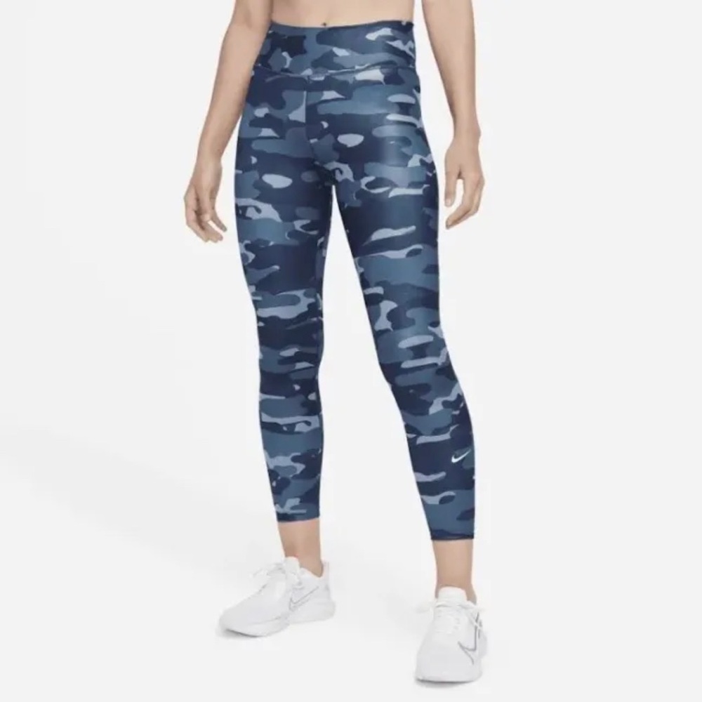 New Nike Dri-FIT One Women's Mid-Rise Camo Leggings DD4559-437 Size Small